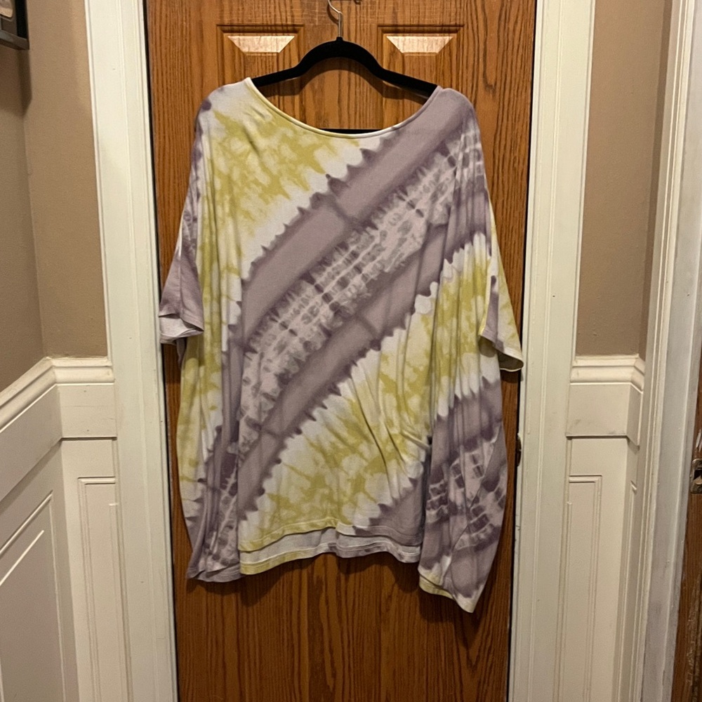 Tie-Dye Oversized Top in Purple and Yellow by oddy